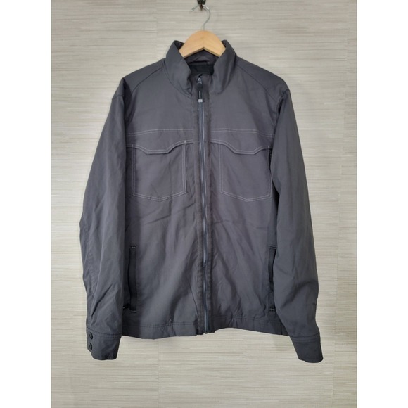 Prana Other - PrAna Breathe Jacket Mens L Gray Lined Stretch Long Sleeve Inner Pocket Full Zip